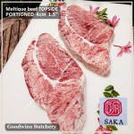 Beef TOPSIDE Australia MELTIQUE SAKA meltik (wagyu alike) daging rendang dendeng frozen SAIKORO DICED CUBED DADU cuts 4cm 1.5" (price/pack 500g 9-10pcs)